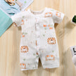 New Baby Onesies Climbing Clothes Pure Cotton Summer Newborn Boys Girls Rompers Short-Sleeved Thin Harness Infant Clothes