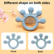New hand multicolor Silicone Baby Ring Teether Anxiety Teething Toys 0-12 Months Chew Beads Sensory Gum Relief Soother Baby