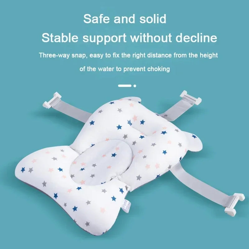 Adjustable Bath Tub Shower Cushion Newborn Support Seat Mat Baby Bath Seat Floating Water Pad Portable Foldable Baby Bathtub Pad