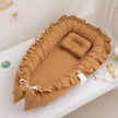 Solid Color Ruffles Baby Cribs Soft Cotton Comfortable Baby Crib Newborn Infant High Quality Baby Cribs Sleeping Care Tools New