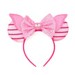 2025 New Style Mickey Minnie Ear Headband Sequin Bows Girl Adult Kids Halloween Party Cosplay Hair Accessories Princess Hairband