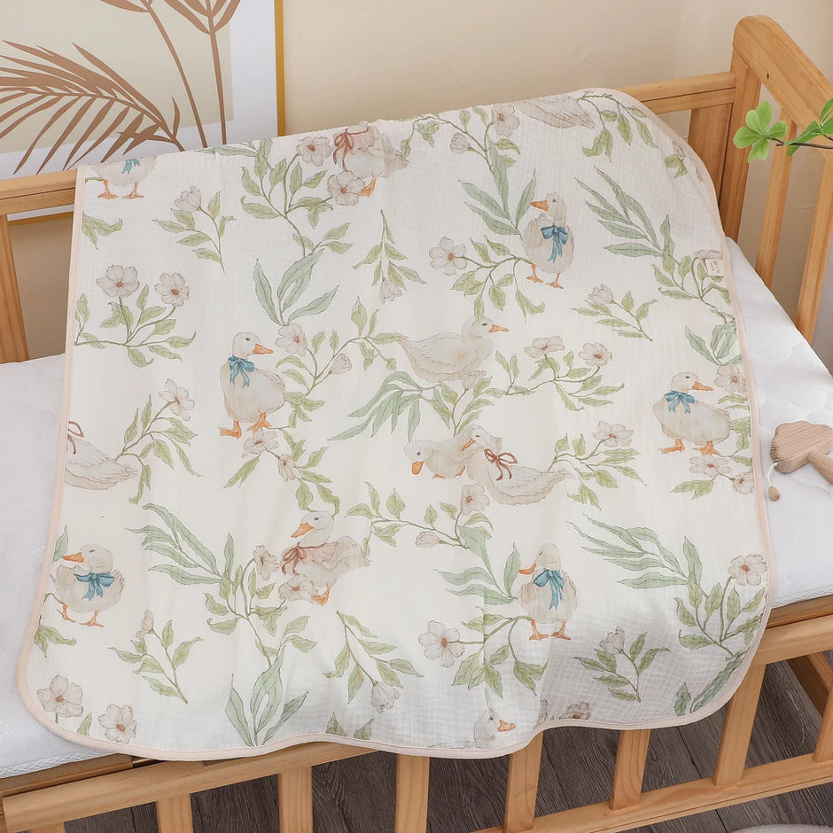 Newborn baby bath towel pure cotton gauze bath towel Class A soft children's blanket absorbent newborn baby blanket