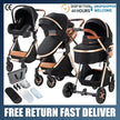 Baby Stroller 3‑in‑1 Travel System Pushchair Lightweight Pram from Birth All‑Terrain Baby Buggy Compact Fold Stroller Summer