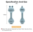 Food-Grade Baby Bunny Silicone Rattle Teether – Dumbbell Shape for Easy Grip, Handheld Toy for Infants