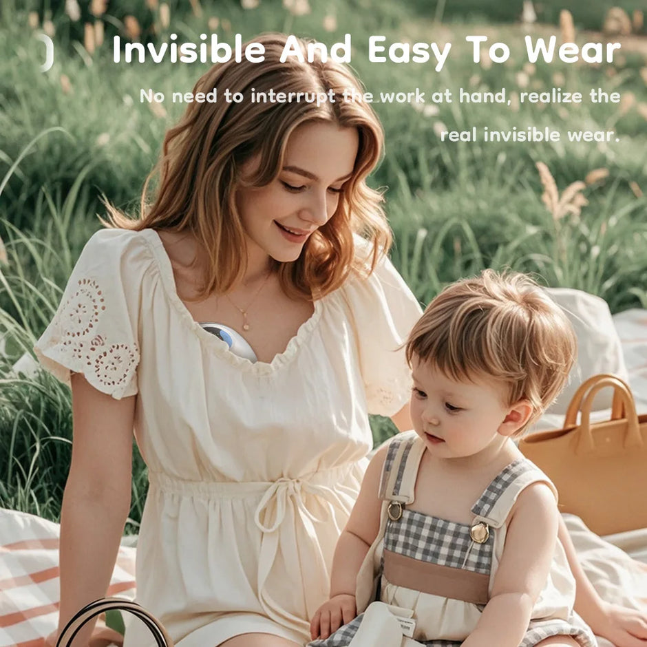MAMIJOY Wearable Breast Pump Electric Breast Pumps Comfort Milk Collector Lightweight with LED Display 4 Modes & 36 Levels EB46