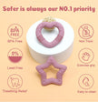 New star silicone teether Food Grade heart baby Teething toy