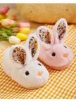 شباشب أطفال بنات من الفرو، مانعة للانزلاق، دافئة، عصرية، بألوان متناسقة، مصنوعة من القطن، مناسبة لفصلي الخريف والشتاء، بنعل سميك.