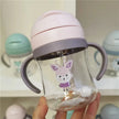 250ml baby feeding cup, children learn to feed, drinking bottle, training cup with straw, leak-proof and choking-proof baby cup