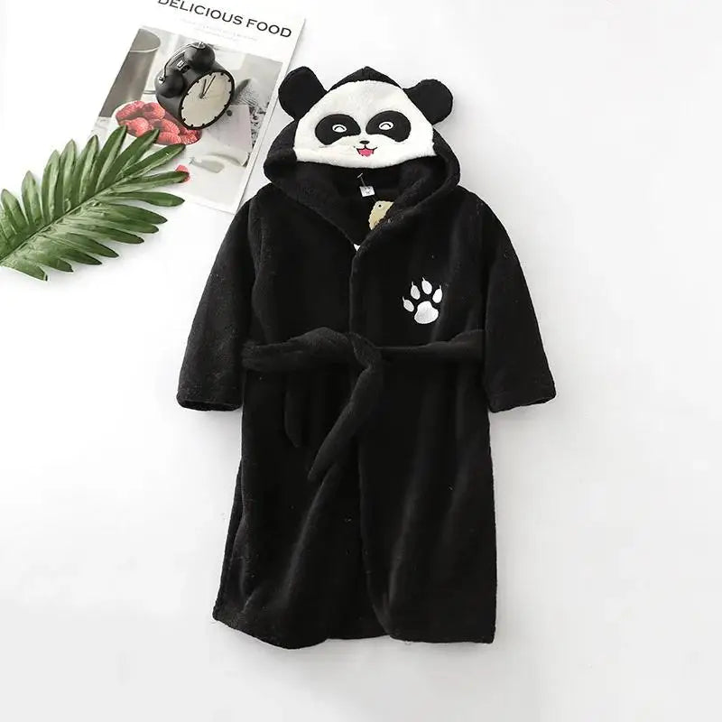 Warm Soft Children Flannel Pajamas Boy Astronaut Robe Winter Christmas Kids Bathrobe Baby Girl Homewear Child Sleepwear 2-12Year