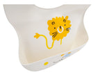 Waterproof Bibs For Kids Feeding Baby Eating Stuff Soft Silicone Babeast Cartoon Printed Adjustable Baby Tasting Feeding Bibs