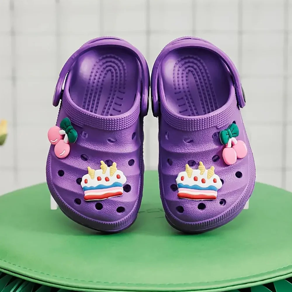 Summer Children's DIY Design Cartoon Casual Sandals - Breathable Non-Slip Slippers for Boys & Girls - Home & Beach Wear