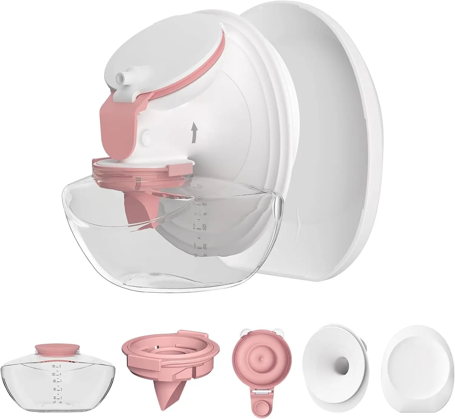 M9 Full Set Breast Replacement Part for Momcozy Upgraded Mobile Flow | Upgraded M9,  24mm Flange, Red Valve, Red Diaphragm