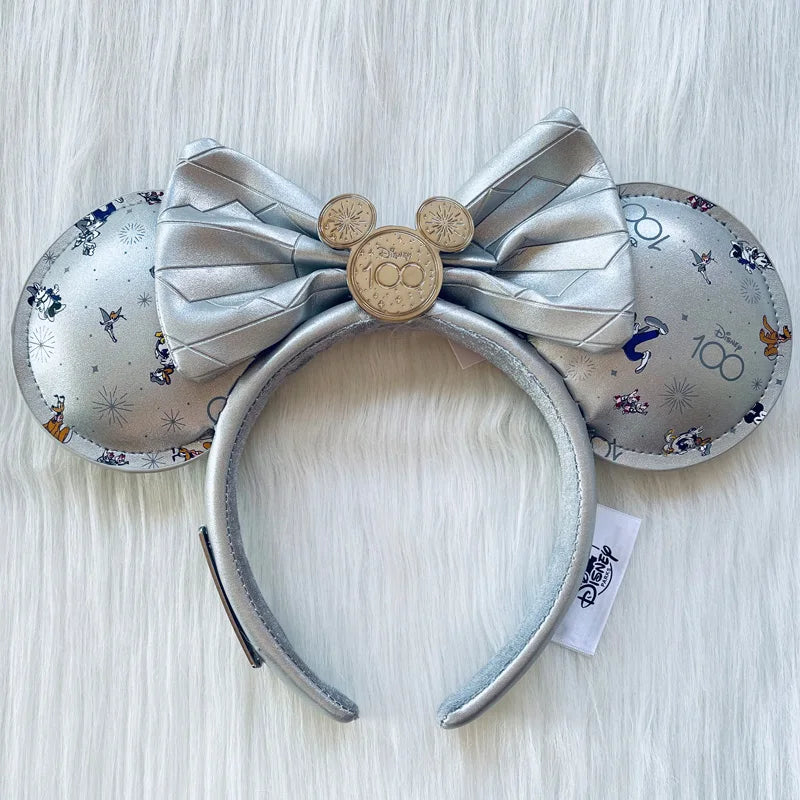 Disney Princess Headband Mickey Ear Rapunzel Snow White Sequin Bow Hair Hoop Gift Girl Accessories Halloween Gift Christmas Jack