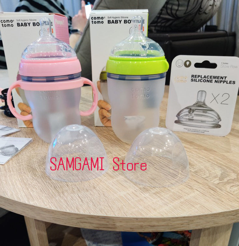 Silicone Baby Bottle Green/Pink 5 oz and 8 oz Baby Bottles 2 Pack BPA free Feeding bottle children kids
