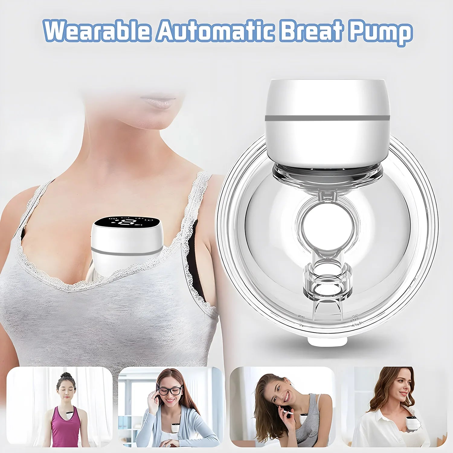 Wearable Breast Pump Electric Painless Double-sided Fully Automatic Integrated Hands-free Breast Collector Breastfeeding