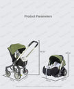 2025 New Baby Stroller 4in1 Multifunctional Newborn Baby Stroller 3in1 Foldable Basket Type Seat Lightweight Travel Pram
