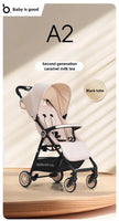 A5 High View Baby Stroller Lightweight Foldable Baby Stroller Can Sit or Lie Portable Pocket Baby Stroller