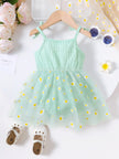 Baby girl Bodysuit Butterfly knot suspender small daisy chiffon fashionable Bodysuit for 3-24 Months cute Baby girl Clothing