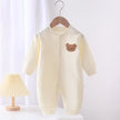 Baby Clothes Bodysuit&One Pieces Boys Girls Newborn Rompers Solid Color 100 Cotton 0-24M Long Sleeve Loungewear Outfit