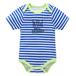 New Baby Boy Clothes Summer 100%Cotton Blue Grey Tie Print Three Piece Short Sleeve Bodysuit Pants vetements bebe For 0-12M