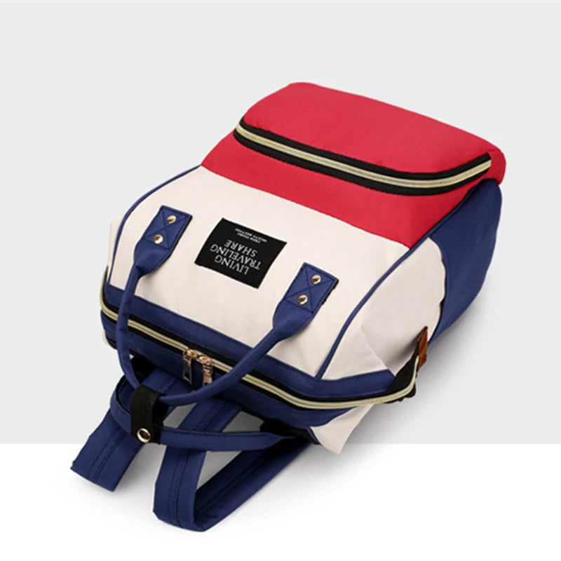 Large Capacity Canvas Mummy Bag Multifunctional Baby Bottle Thermal Insulation Travel Storage Bag Fashion Mummy Bag Hanging Bag