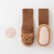 Baby Socks For Girls Boys Shoes Velvet Winter Thicken Warm Cartoon Bear Newborn Floor Sock Non Slip Soft Toddler First Walker
