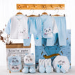 Lawadka 18piece/lot Newborn Baby Clothes For Girls Boys Sets 100% Cotton Infant Spring Autumn Soft Boy Clothing New born Hat Bib