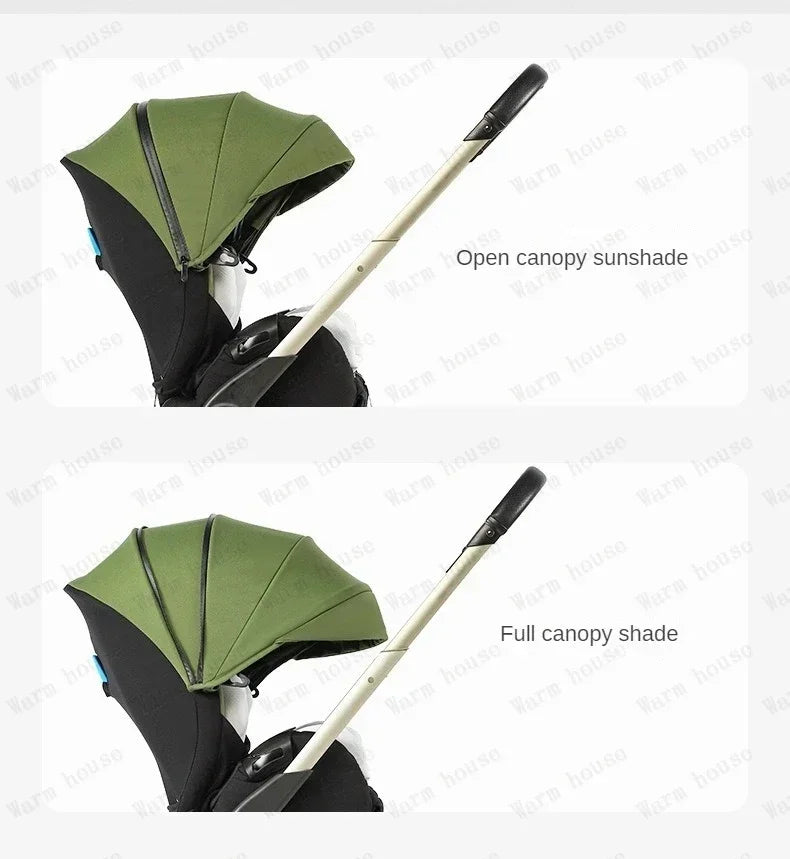 2025 New Baby Stroller 4in1 Multifunctional Newborn Baby Stroller 3in1 Foldable Basket Type Seat Lightweight Travel Pram