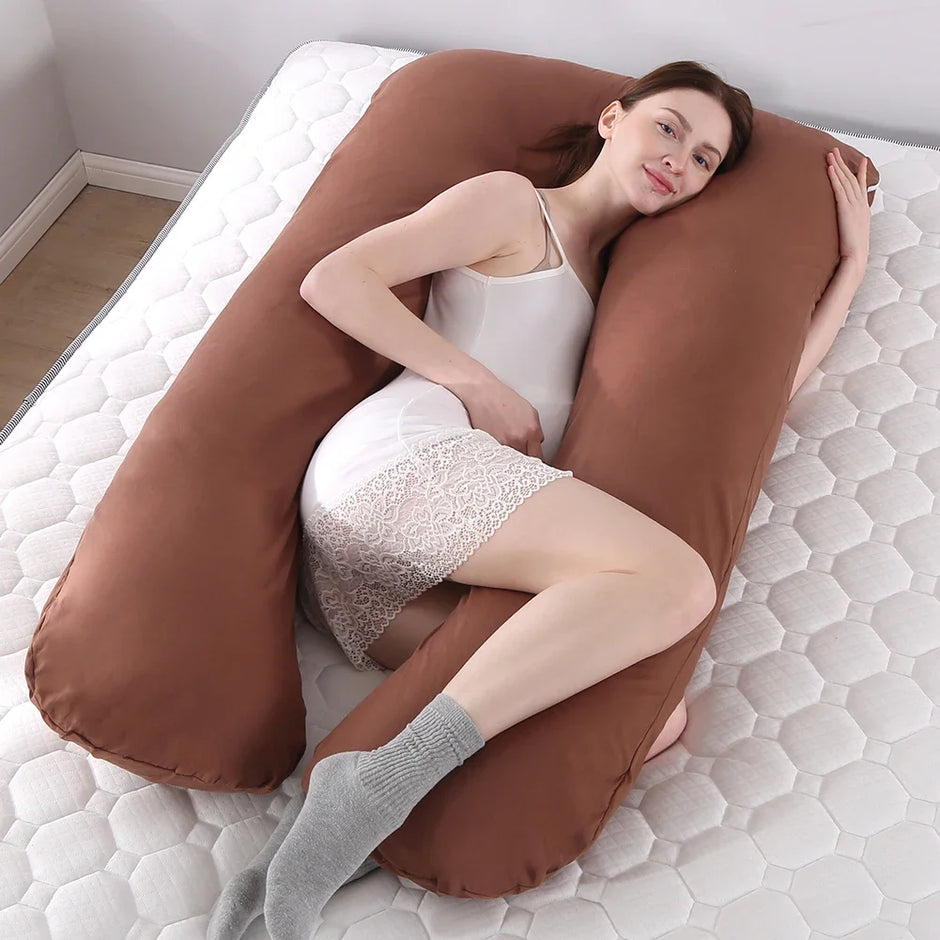 Maternity Pillow Case Pure Cotton Cover U-Type for Pregnancy Women