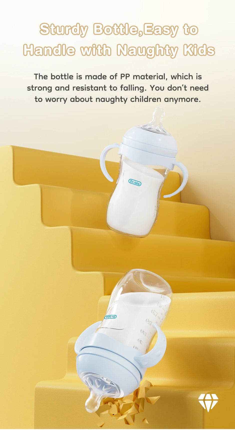 2025 New 150/240/330ML Anti-Choke Baby Bottle Newborn PP Bottles Anti-flatulence Milk Feeding Bottles Infant BPA Free