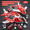 Children's Airplane Car Model Toys Inertial Model Simulation Planes Multifunctional Toys,Random 3 Cars,1 Helicopter,6 Road Signs