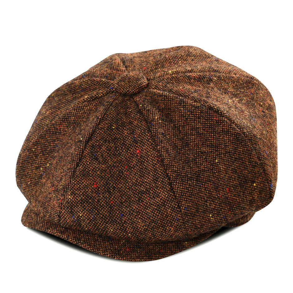 JANGOUL Small Size Baker Boy Cap Wool Blend Newsboy Caps Boy Girl Men Women Herringbone Flat Hat Driver Gatsby Hats Cabbies 001