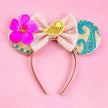2025 New Style Mickey Minnie Ear Headband Sequin Bows Girl Adult Kids Halloween Party Cosplay Hair Accessories Princess Hairband