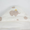 Newborn Baby Blanket With Windproof Hooded In Infant Car Seat Warm For Newborn Hospital Discharge Grey Elephant 0-6 Months