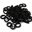 50pcs 3cm Candy Color Nylon Elastic Hair Bands Rubber Bands Scrunchies Hair Ropes Ponytail Holder Hair Accessories Set Black Red