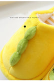 Children Cartoon Dino Fur Slipper Soft Autumn Winter Warm Princess Baby Boys Girl Indoor Home Bedroom Cotton Fleece Fur Shoes