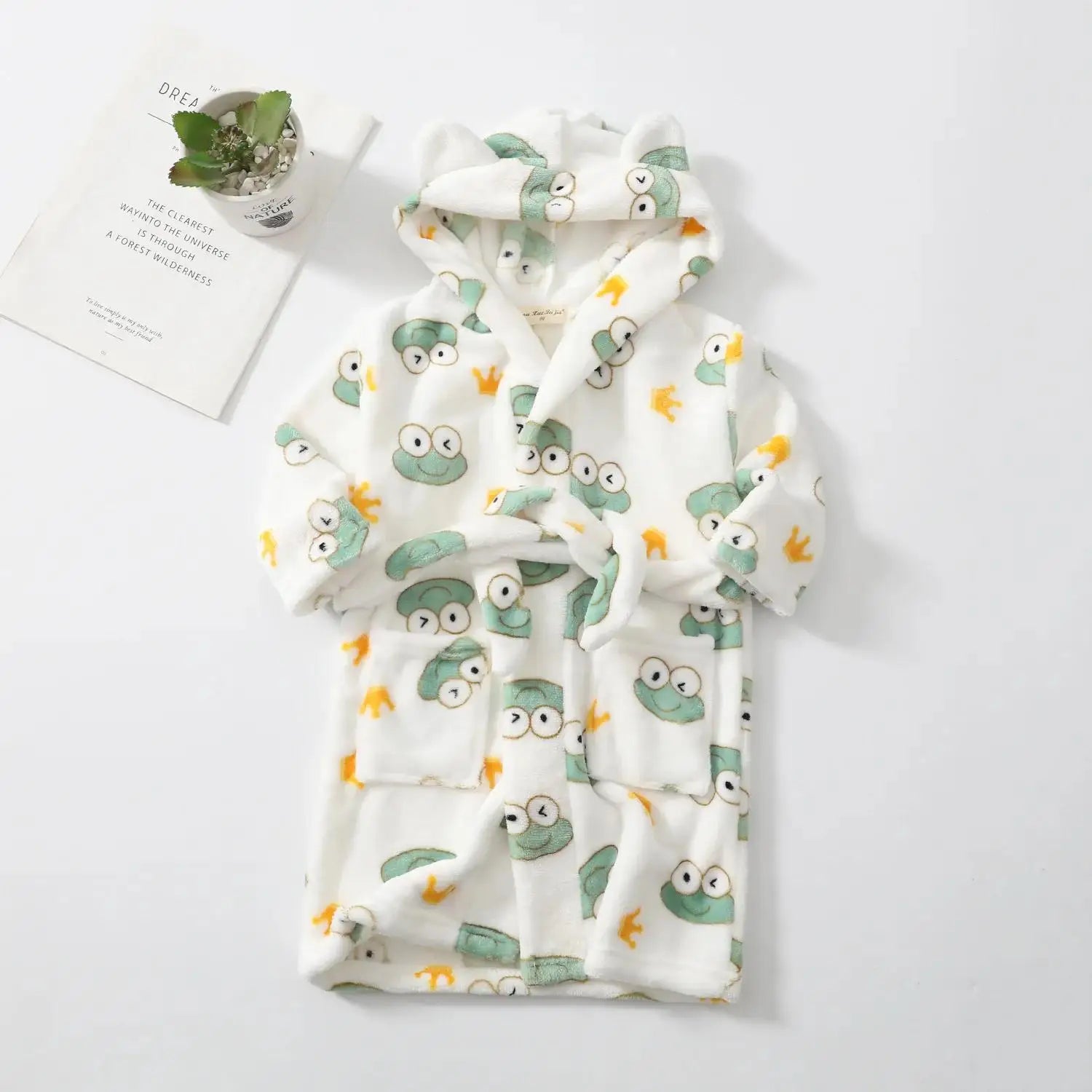 Warm Soft Children Flannel Pajamas Boy Astronaut Robe Winter Christmas Kids Bathrobe Baby Girl Homewear Child Sleepwear 2-12Year