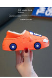 Cartoon Car Slippers Children Winter Warmer Plush Slides Babi Lovely Indoor Slippers Shoes Kids
