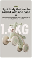 Anti-Tip Baby Balance Bike Ages 1-3 4-Wheel Silent Glider Walker Toy Toddler Training Ride-On with Safety Wheels Indoor Outdoor