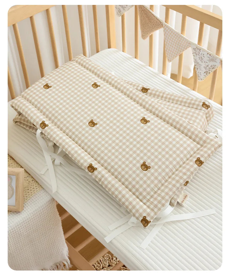 2026 Baby Crib Fence Soft Cotton Bag Anti-collision Strip Children's One-piece Bed Fence Spliced Bed Protection Cloth Baby Fence