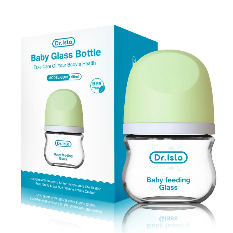 1PCS Newborn Feeding Bottles 90ML/160ML Baby Bottle Glass Bottles Anti-flatulence Milk Feeding Bottles Infant BPA free