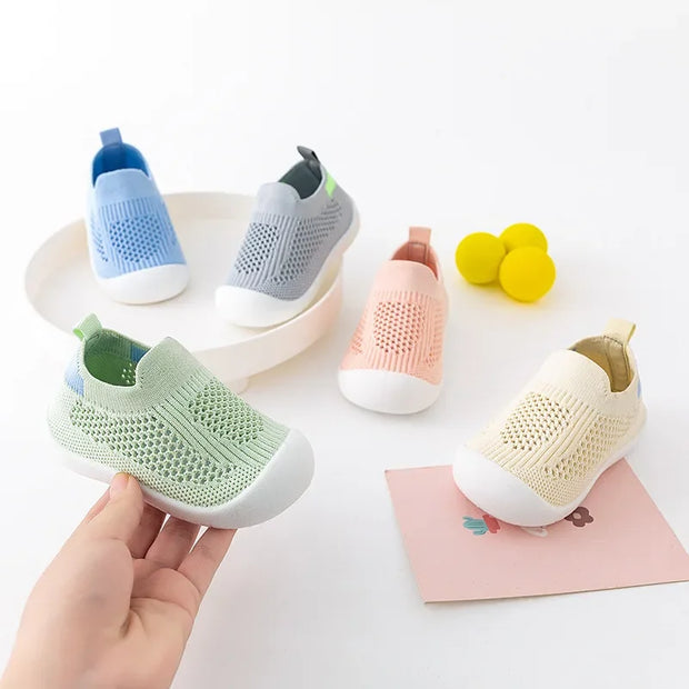 Breathable Mesh Toddler Sneakers (0-3T)