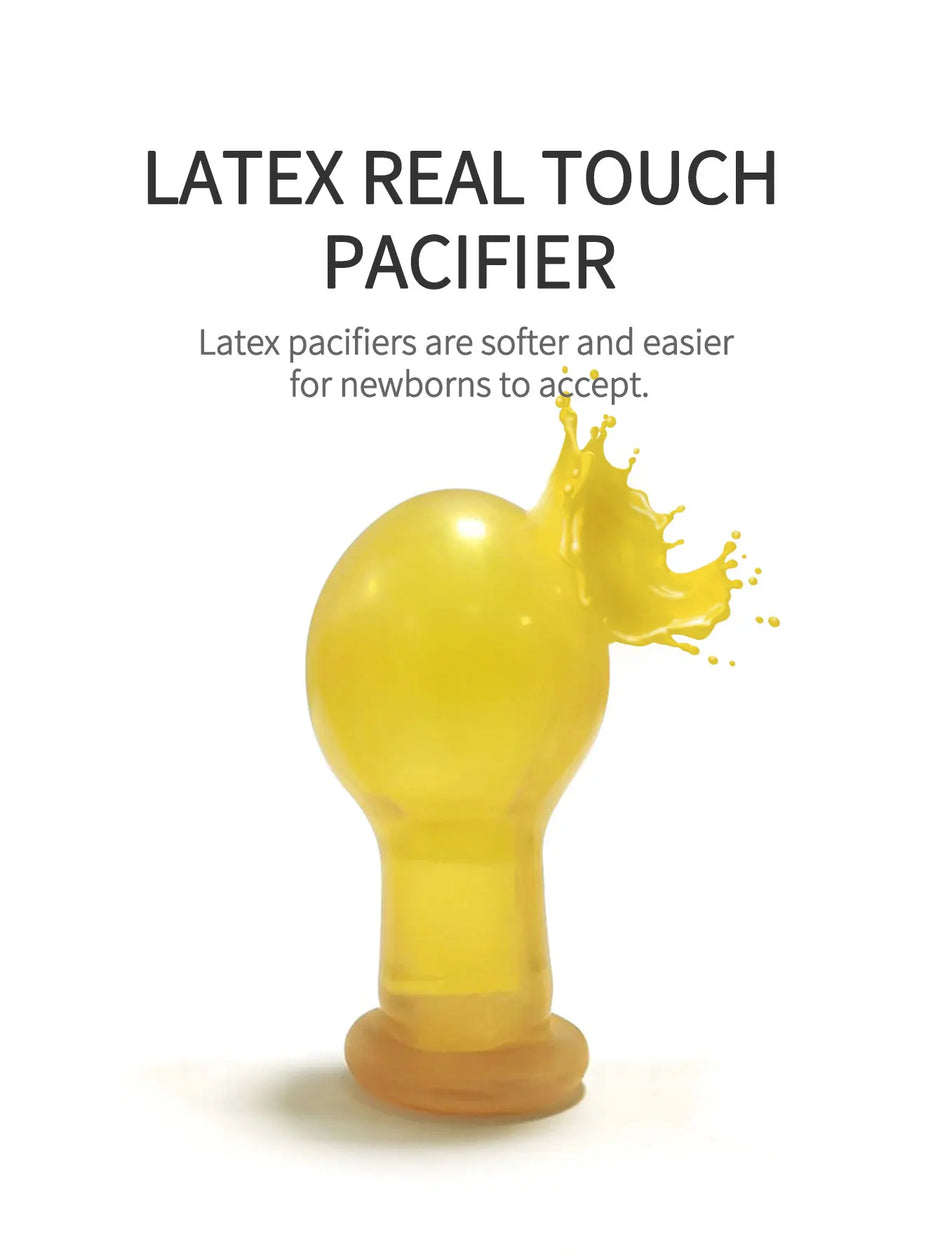 1 Pc Baby Latex Pacifier More Soft close to MOM's breast Round baffle variety colors Younger baby pacifier soother