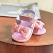 Infant Baby Girls Summer Sandals with Flower Soft Sole Newborn Toddler First Walker Crib Dress Shoes
