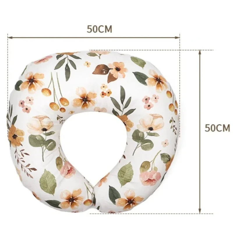 Breathable Stretch Nursing Pillow Cover Detachable Infant Support Cushion Versatile Baby Sitting Aid for Home/Travel 0-12 Months