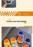 Winter children's cotton slippers for boys and girls, anti slip and warm bags, and parent-child fuzzy and plush home baby cotton