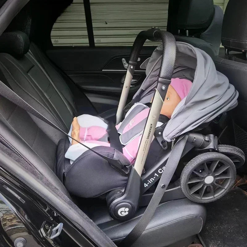 2025 New Baby Stroller 4in1 Multifunctional Newborn Baby Stroller 3in1 Foldable Basket Type Seat Lightweight Travel Pram