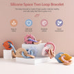 1pc Silicone Teether,Food Grade Baby 0-12 Toys,ToddlersTeething Ring Sensory Toys,Silicone Planet Teether Bracelet Accessories
