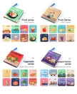Soft Baby Books toys Montessori 3D Touch Feel High Contrast Cloth Book Sensory Early Learning games for kids Educational toys