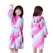 Pink Princess Bath Robe for Girls 3 4 5 6 7 8 9 10 11 12 Years Unicorn Kids Bath Towel Robe Kigurumi Winter Baby Girls Bathrobe